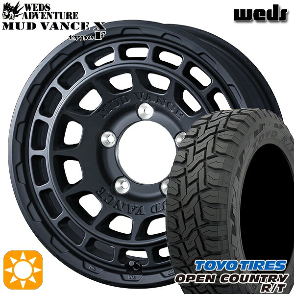 【取付対象】215/70R16 100Q トーヨー オープンカントリー R/T Weds マッドヴァンス X タイプF フルマットブラック 16インチ 5.5J 5H139.7 サマータイヤホイールセット ｜エムオートギャラリー