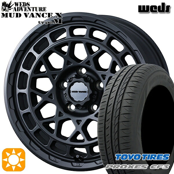【取付対象】アクセラ アテンザ 215/45R18 93W XL トーヨー プロクセス CF3 Weds マッドヴァンス X タイプM フルマットブラック 18インチ 7.5J 5H114.3 サマータイヤホイールセット