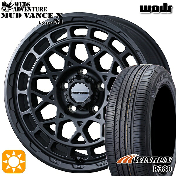 【取付対象】C-HR カローラクロス 215/60R17 96V ウィンラン R380 Weds マッドヴァンス X タイプM フルマットブラック 17インチ 7.0J 5H114.3 サマータイヤホイールセット ｜エムオートギャラリー
