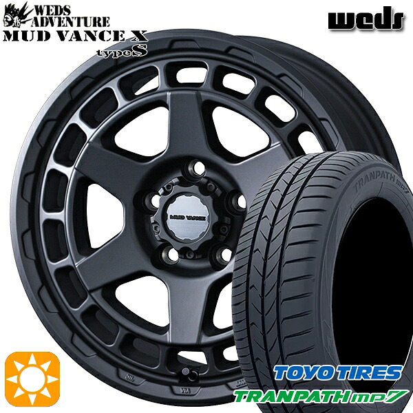 【取付対象】215/60R17 96H トーヨー トランパス mp7 Weds マッドヴァンス X タイプS フルマットブラック 17インチ 7.0J 5H114.3 サマータイヤホイールセット