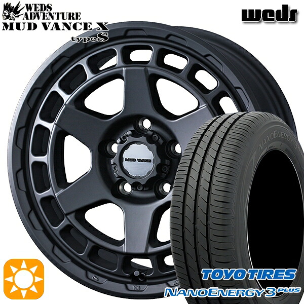 【取付対象】ヤリスクロス 205/65R16 95H トーヨー ナノエナジー3プラス Weds マッドヴァンス X タイプS フルマットブラック 16インチ 7.0J 5H114.3 サマータイヤホイールセット ｜エムオートギャラリー