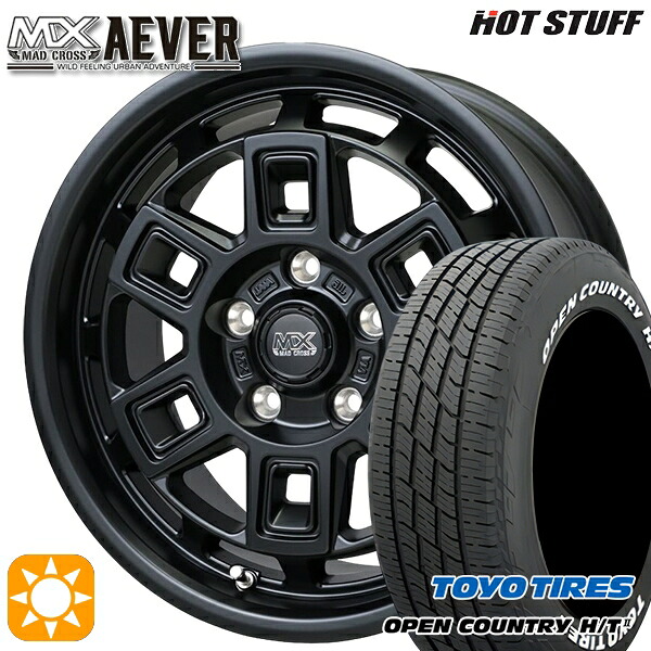 【取付対象】225/65R17 102H トーヨー オープンカントリー H/T2 WL ホットスタッフ マッドクロスアイヴァー MTBK 17インチ 7.0J 5H114.3+38 サマータイヤホイールセット ｜エムオートギャラリー