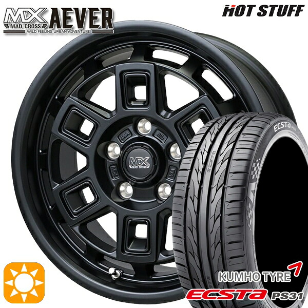【取付対象】ヤリスクロス 215/60R16 95V クムホ エクスタ PS31 ホットスタッフ マッドクロスアイヴァー MTBK 16インチ 7.0J 5H114.3+38 サマータイヤホイールセット |エムオートギャラリー