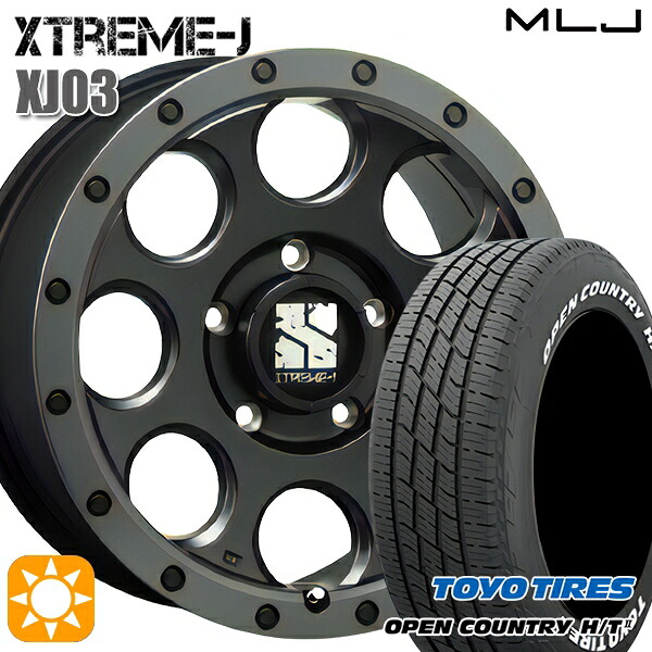 【取付対象】C-HR カローラクロス 215/60R17 96H トーヨー オープンカントリー H/T2 WL MLJ エクストリームJ XJ03 フラットブラック/スモークフランジ 17インチ 7.5J 5H114.3 サマータイヤホイールセット ｜エムオートギャラリー 113,150円