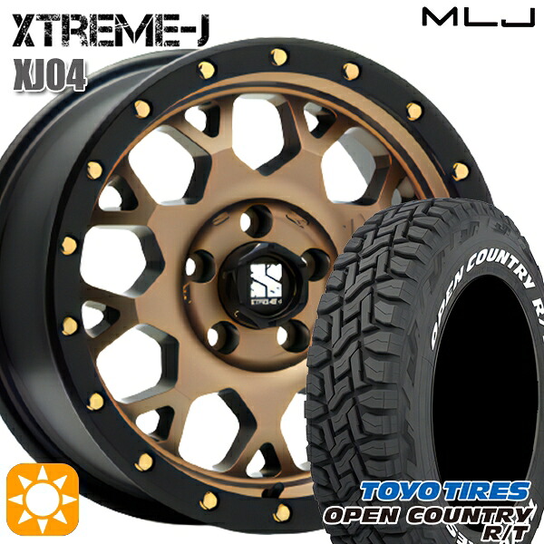 【取付対象】235/70R16 106Q トーヨー オープンカントリー R/T ホワイトレター MLJ エクストリームJ XJ04 マットブロンズ/ブラックリム 16インチ 7.0J 5H114.3 サマータイヤホイールセット ｜エムオートギャラリー