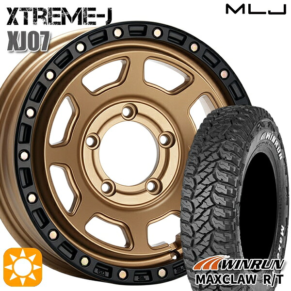 【取付対象】ジムニー 185/85R16 105/103N ウィンラン マックスクロウ R/T ホワイトレター MLJ エクストリームJ XJ07 マットブロンズブラックリム 16インチ 5.5J 5H139.7 サマータイヤホイールセット |エムオートギャラリー