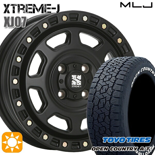 【取付対象】アゲ軽 165/80R14 97/95N トーヨー オープンカントリーA/T3 ホワイトレター MLJ エクストリームJ XJ07 サテンブラック 14インチ 4.5J 4H100 サマータイヤホイールセット |エムオートギャラリー