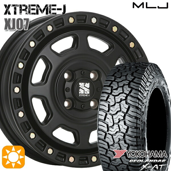 【取付対象】165/60R15 77H ヨコハマ ジオランダーX-AT G016 MLJ エクストリームJ XJ07 サテンブラック 15インチ 4.5J 4H100 サマータイヤホイールセット