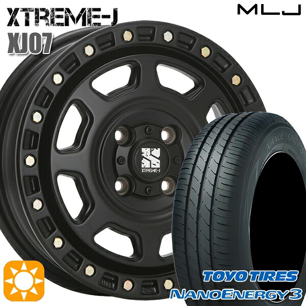 【取付対象】エブリィワゴン 165/60R14 75H トーヨー ナノエナジー3 MLJ エクストリームJ XJ07 サテンブラック 14インチ 4.5J 4H100 サマータイヤホイールセット ｜エムオートギャラリー