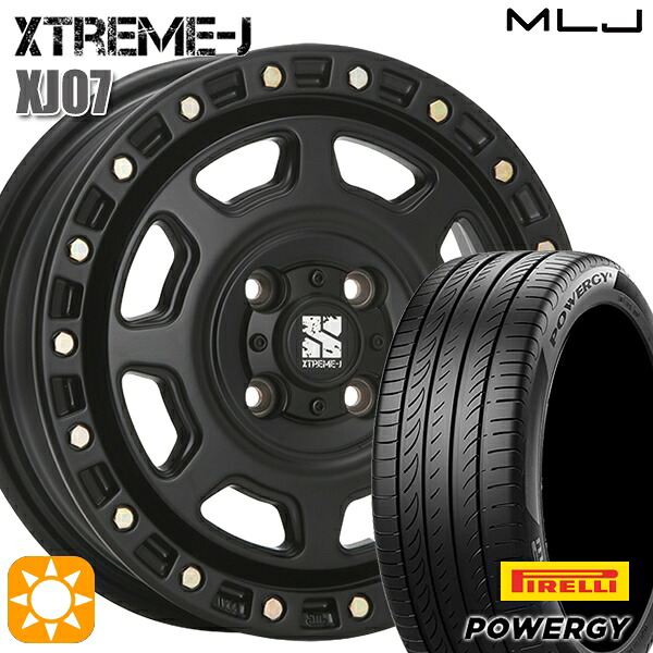【取付対象】ウェイク 165/55R15 75H ピレリ パワジー MLJ エクストリームJ XJ07 サテンブラック 15インチ 4.5J 4H100 サマータイヤホイールセット