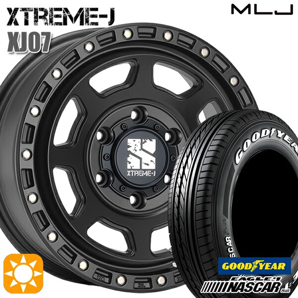 【取付対象】200系ハイエース 215/65R16C 109/107R グッドイヤー ナスカープラス MLJ エクストリームJ XJ07 SB 16インチ 6.5J 6H139.7 サマータイヤホイールセット