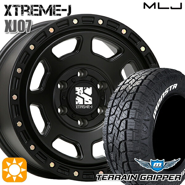 【取付対象】265/65R17 116T XL モンスタ テレーングリッパー MLJ エクストリームJ XJ07 サテンブラック 17インチ 8.0J 6H139.7 サマータイヤホイールセット |エムオートギャラリー