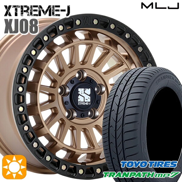 【取付対象】225/55R18 98V トーヨー トランパス mp7 MLJ エクストリームJ XJ08 マットブロンズブラックリム 18インチ 8.0J 5H114.3 +40 サマータイヤホイールセット ｜エムオートギャラリー