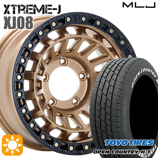【取付対象】ジムニーシエラ ノマド 215/70R16 100H トーヨー オープンカントリー H/T2 WL MLJ エクストリームJ XJ08 マットブロンズブラックリム 16インチ 6.5J 5H114.3 サマータイヤホイールセット