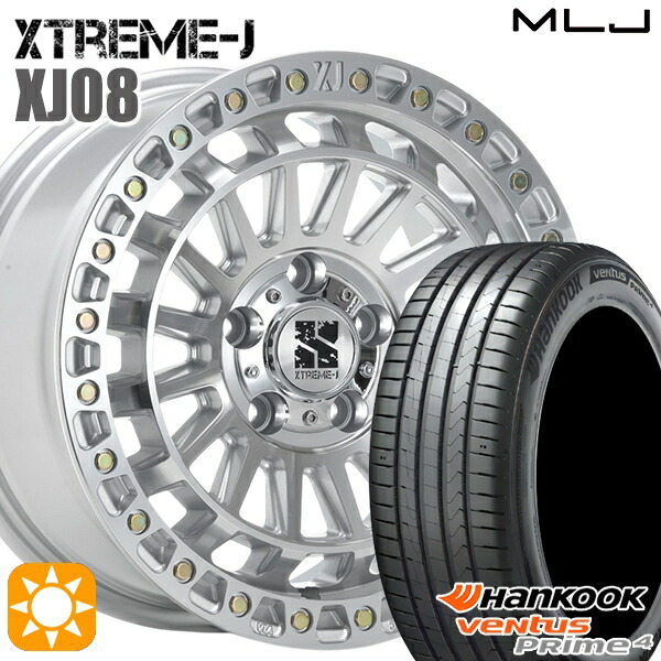 【取付対象】C-HR カローラクロス 215/60R17 96V ハンコック veNtus PRime4 K135A MLJ エクストリームJ XJ08 グロスマシンド 17インチ 7.5J 5H114.3+42 サマータイヤホイールセット ｜エムオートギャラリー