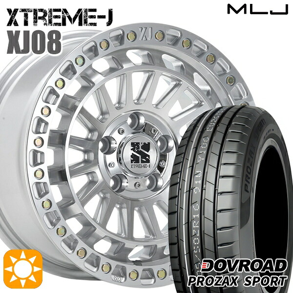 【取付対象】235/50R18 101W XL DOVROAD プロザックススポーツ MLJ エクストリームJ XJ08 グロスマシンド 18インチ 8.0J 5H114.3+40 サマータイヤホイールセット |エムオートギャラリー