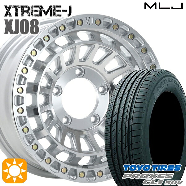 【取付対象】ジムニー 175/80R16 91S トーヨー プロクセス CL1 SUV MLJ エクストリームJ XJ08 グロスマシンド 16インチ 5.5J 5H139.7+20 サマータイヤホイールセット |エムオートギャラリー