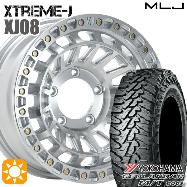 【取付対象】ジムニーシエラ ノマド 195R16C 104/202Q ヨコハマ ジオランダーM/T G003 MLJ エクストリームJ XJ08 グロスマシンド 16インチ 6.0J 5H139.7-5 タイヤホイール 4本セット