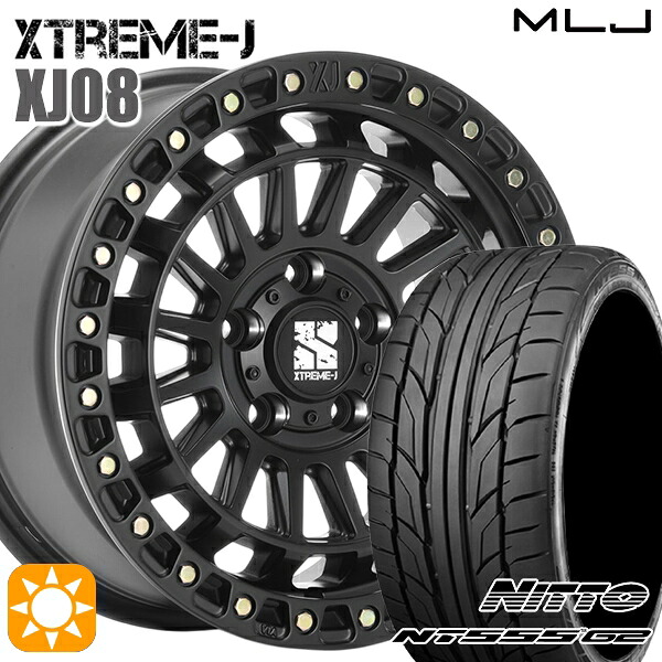 【取付対象】20/30系アルファードヴェルファイア 235/50R18 101Y XL ニットー NT555 G2 MLJ エクストリームJ XJ08 サテンブラック 18インチ 8.0J 5H114.3+40 サマータイヤホイールセット |エムオートギャラリー