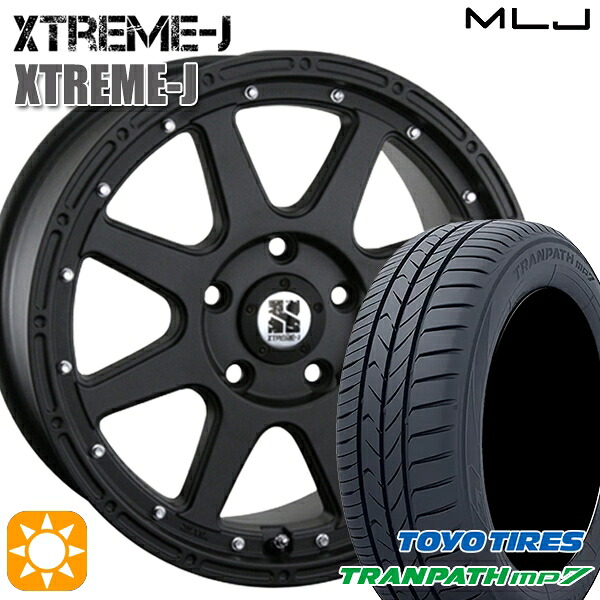 【取付対象】215/60R17 96H トーヨー トランパス mp7 MLJ エクストリームJ フラットブラック 17インチ 7.5J 5H114.3 サマータイヤホイールセット