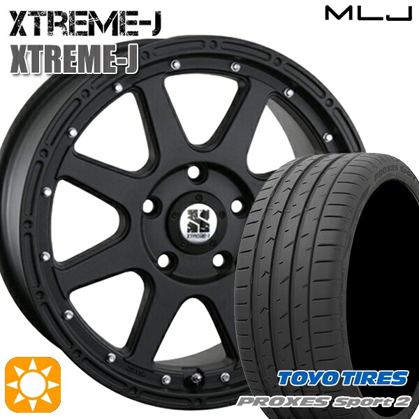 【取付対象】235/50R18 101Y XL トーヨー プロクセススポーツ2 MLJ エクストリームJ フラットブラック 18インチ 8.0J 5H114.3 サマータイヤホイールセット ｜エムオートギャラリー