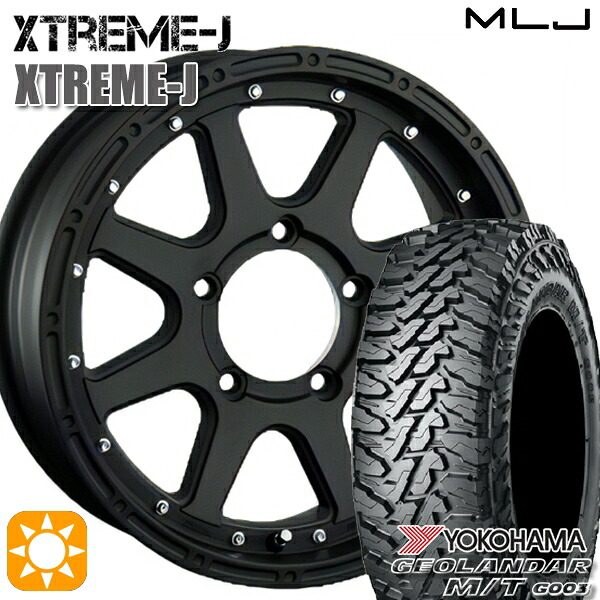 【取付対象】ジムニー 195R16C 104/202Q ヨコハマ ジオランダーM/T G003 MLJ エクストリームJ フラットブラック 16インチ 5.5J 5H139.7 サマータイヤホイールセット |エムオートギャラリー