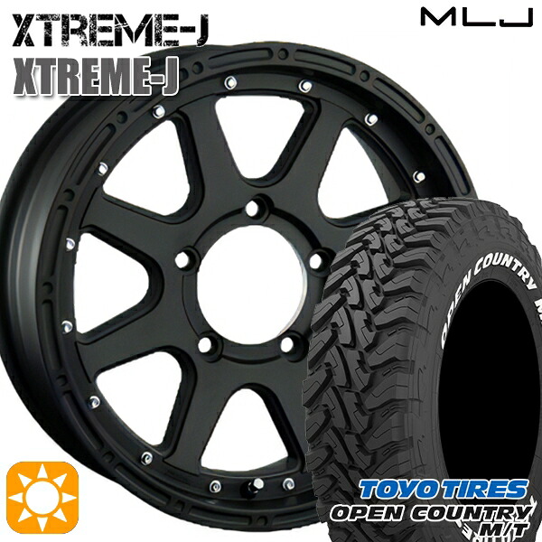 【取付対象】[5本セット]ジムニー LT225/75R16 103/100Q トーヨー オープンカントリー M/T MLJ エクストリームJ フラットブラック 16インチ 5.5J 5H139.7 サマータイヤホイールセット