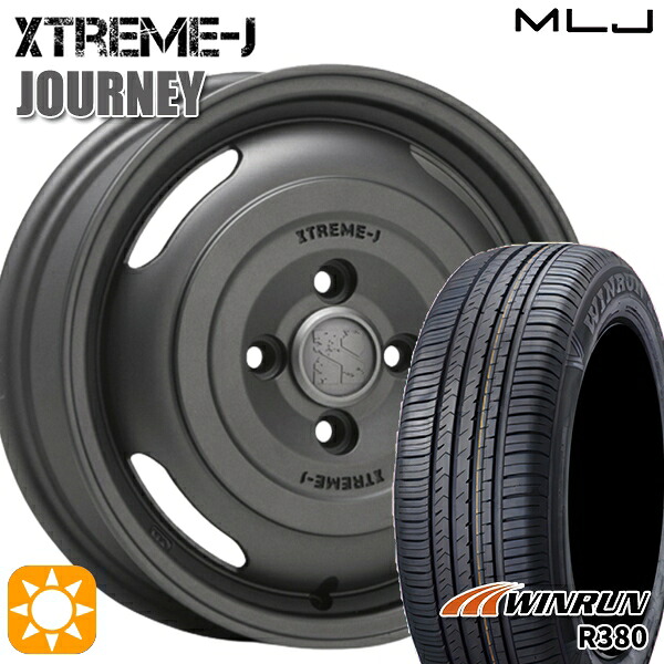 【取付対象】165/65R14 79T ウィンラン R380 MLJ エクストリームJ ジャーニー ガンブラック 14インチ 4.5J 4H100 サマータイヤホイールセット ｜エムオートギャラリー