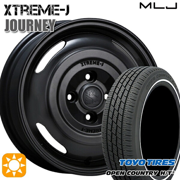 【取付対象】155/65R14 75H トーヨー オープンカントリー H/T2 WR MLJ エクストリームJ ジャーニー サテンブラック 14インチ 4.5J 4H100 サマータイヤホイールセット |エムオートギャラリー