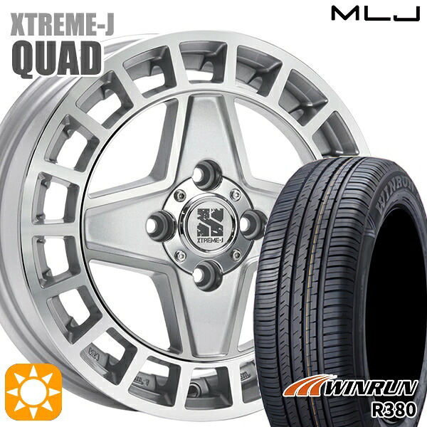【取付対象】165/65R14 79T ウィンラン R380 MLJ エクストリームJ QUAD GM 14インチ 4.5J 4H100+45 サマータイヤホイールセット