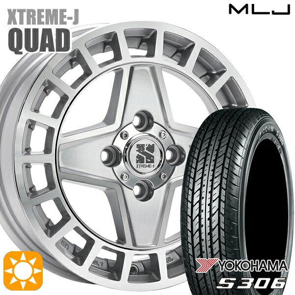 【取付対象】155/65R14 75S ヨコハマ S306 MLJ エクストリームJ QUAD GM 14インチ 4.5J 4H100+45 サマータイヤホイールセット ｜エムオートギャラリー