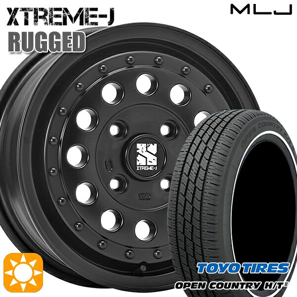 【取付対象】155/65R14 75H トーヨー オープンカントリー H/T2 WR MLJ エクストリームJ ラギッド サテンブラック 14インチ 5.0J 4H100 サマータイヤホイールセット |エムオートギャラリー