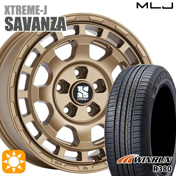 【取付対象】ヤリスクロス 205/65R16 95H ウィンラン R380 MLJ エクストリームJ SAVANZA BR 16インチ 7.0J 5H114.3+35 サマータイヤホイールセット