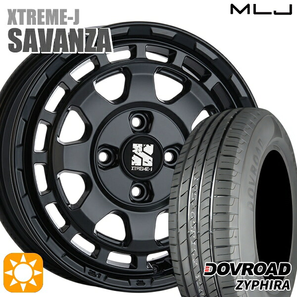【取付対象】155/65R14 75T DOVROAD ザイファイラ MLJ エクストリームJ SAVANZA SB 14インチ 4.5J 4H100+43 サマータイヤホイールセット 47,580円