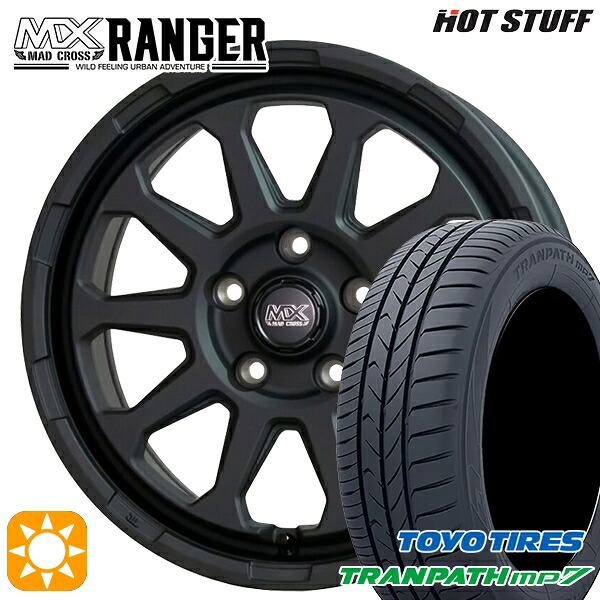 【取付対象】215/60R17 96H トーヨー トランパス mp7 ホットスタッフ マッドクロス レンジャー マットブラック 17インチ 7.0J 5H114.3 サマータイヤホイールセット ｜エムオートギャラリー