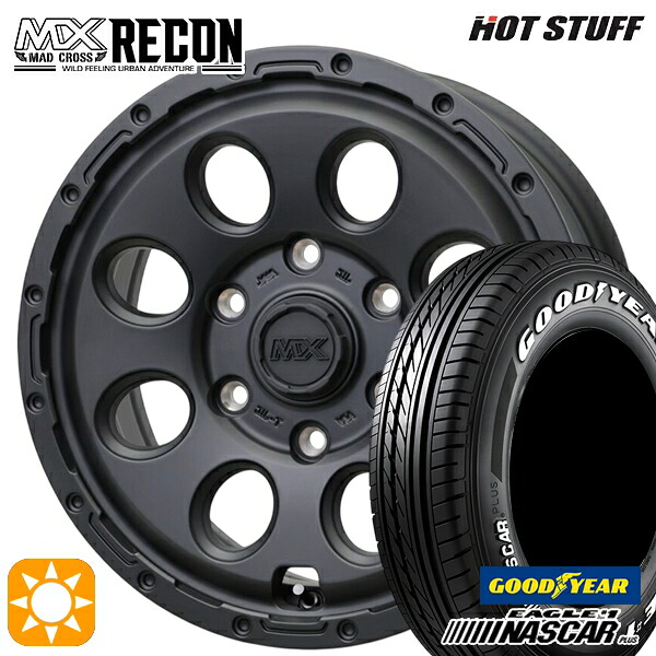 【取付対象】200系ハイエース 215/65R16C 109/107R グッドイヤー ナスカープラス ホットスタッフ マッドクロス リーコン MBK 16インチ 6.5J 6H139.7 +38 サマータイヤホイールセット ｜エムオートギャラリー