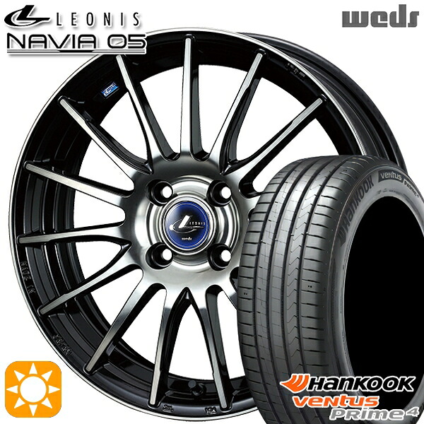 【取付対象】ライズ ロッキー 205/60R16 96V XL ハンコック veNtus PRime4 K135 Weds ウェッズ レオニス ナヴィア05 BPB (ブラック ミラーカット ブラッククリアー) 16インチ 6.0J 4H100 サマータイヤホイールセット |エムオートギャラリー