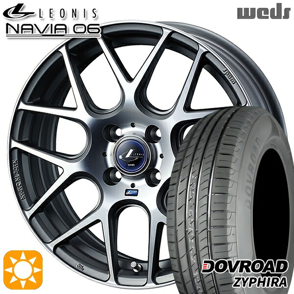 【取付対象】アクア クロスビー 185/55R16 83V DOVROAD ザイファイラ Weds ウェッズ レオニス ナヴィア06 MGMC (マットガンメタマシニングカット) 16インチ 6.0J 4H100 サマータイヤホイールセット |エムオートギャラリー