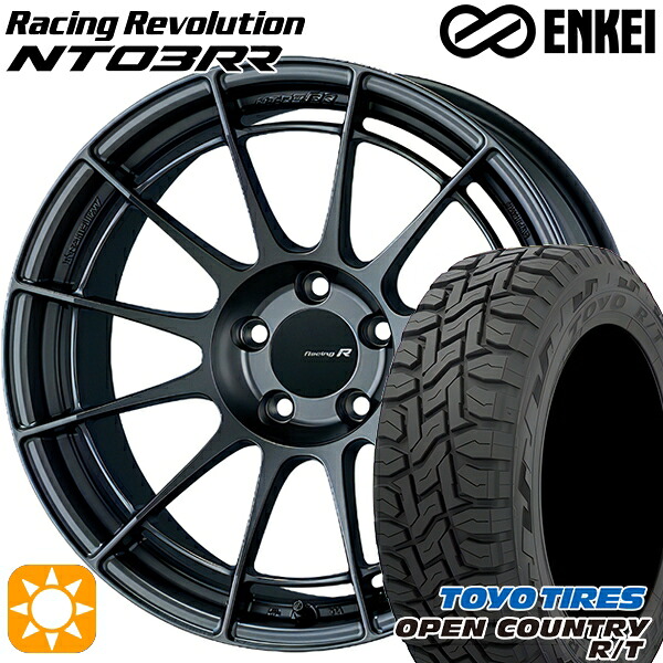 【取付対象】225/60R17 99Q トーヨー オープンカントリー R/T ENKEI エンケイ レーシングレボリューション NT03RR マットダークガンメタリック 17インチ 7.0J 5H114.3 サマータイヤホイールセット ｜エムオートギャラリー