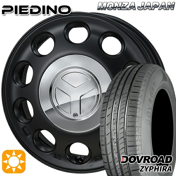【取付対象】エブリィワゴン 165/60R14 75H DOVROAD ザイファイラ モンツァ ピエディーノ セミグロスブラック 14インチ 4.5J 4H100 サマータイヤホイールセット