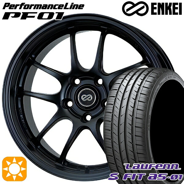 【取付対象】235/50R18 97W ラウフェン S FIT aS-01 LH02 ENKEI エンケイ パフォーマンスライン PF01 マットブラック 18インチ 8.0J 5H114.3 サマータイヤホイールセット |エムオートギャラリー