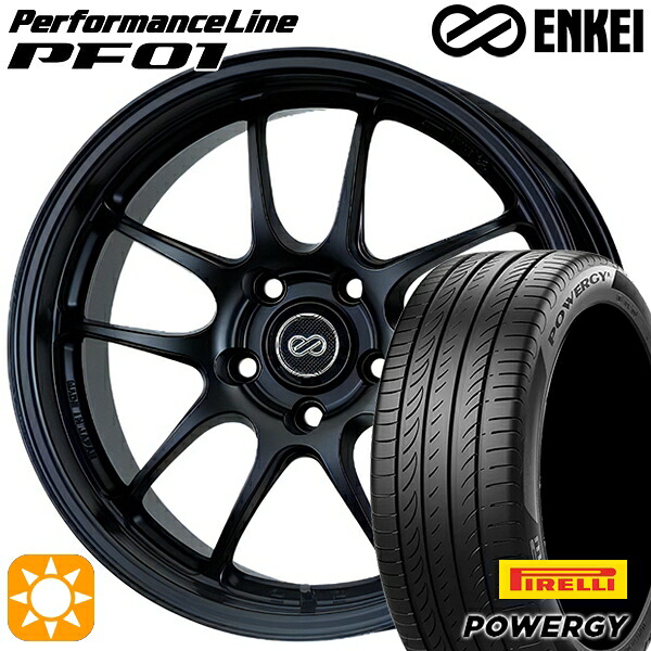 【取付対象】225/40R18 92W XL ピレリ パワジー ENKEI エンケイ パフォーマンスライン PF01 マットブラック 18インチ 7.0J 5H114.3 サマータイヤホイールセット ｜エムオートギャラリー 107,340円