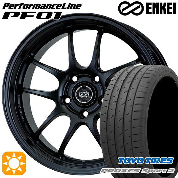 【取付対象】225/40R18 92Y XL トーヨー プロクセススポーツ2 ENKEI エンケイ パフォーマンスライン PF01 マットブラック 18インチ 7.5J 5H114.3 サマータイヤホイールセット |エムオートギャラリー