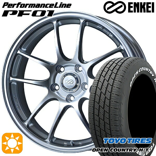 【取付対象】225/60R17 99H トーヨー オープンカントリー H/T2 WL ENKEI エンケイ パフォーマンスライン PF01 スパークルシルバー 17インチ 7.0J 5H114.3 サマータイヤホイールセット |エムオートギャラリー