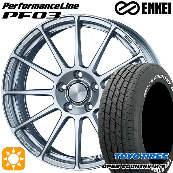 【取付対象】225/60R17 99H トーヨー オープンカントリー H/T2 WL ENKEI エンケイ パフォーマンスライン PF03 スパークルシルバー 17インチ 7.0J 5H114.3 サマータイヤホイールセット ｜エムオートギャラリー