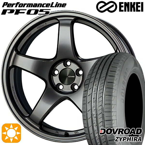 【取付対象】ライズHB ロッキーHB 205/60R16 92V DOVROAD ザイファイラ ENKEI エンケイ パフォーマンスライン PF05 ダークシルバー 16インチ 6.5J 5H100 サマータイヤホイールセット |エムオートギャラリー