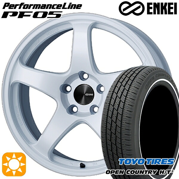【取付対象】165/65R15 81H トーヨー オープンカントリー H/T2 WR ENKEI エンケイ パフォーマンスライン PF05 ホワイト 15インチ 5.0J 4H100 サマータイヤホイールセット