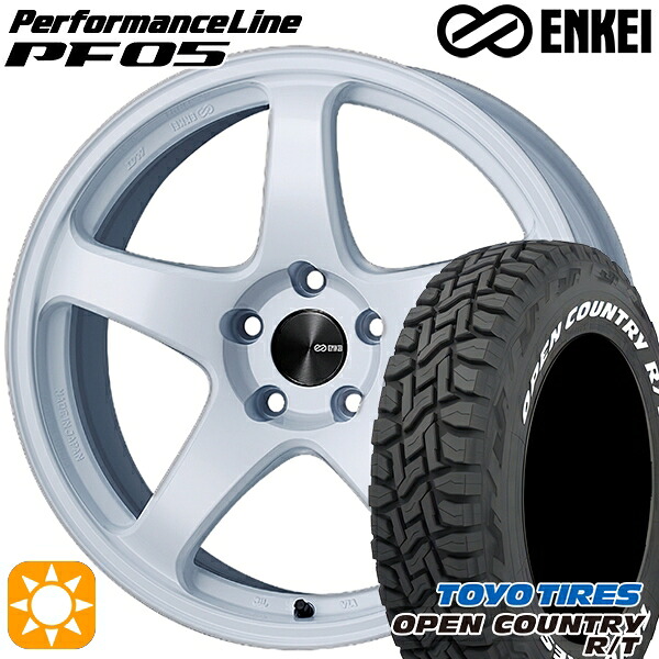 【取付対象】165/60R15 77Q トーヨー オープンカントリー R/T ホワイトレター ENKEI エンケイ パフォーマンスライン PF05 ホワイト 15インチ 5.0J 4H100 サマータイヤホイールセット