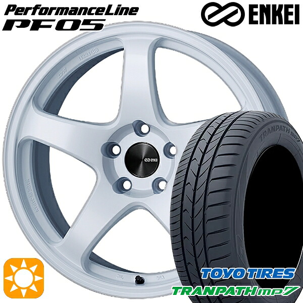 【取付対象】205/50R17 93V トーヨー トランパス mp7 ENKEI エンケイ パフォーマンスライン PF05 ホワイト 17インチ 7.0J 5H114.3 サマータイヤホイールセット |エムオートギャラリー