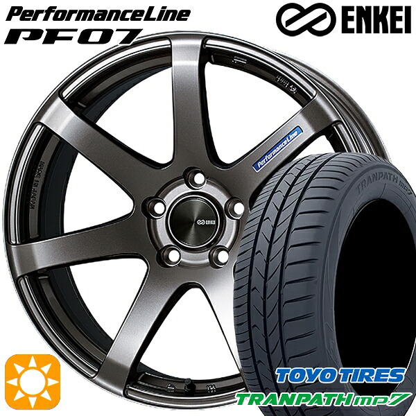 【取付対象】205/50R17 93V トーヨー トランパス mp7 ENKEI エンケイ パフォーマンスライン PF07 ダークシルバー 17インチ 7.0J 5H114.3 サマータイヤホイールセット |エムオートギャラリー